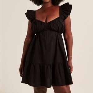 Abercrombie Ruched Flutter Sleeve Mini Dress